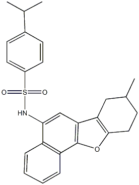 4-isopropyl-N-(8-methyl-7,8,9,10-tetrahydronaphtho[1,2-b][1]benzofuran-5-yl)benzenesulfonamide Struktur