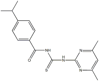 N-(4,6-dimethyl-2-pyrimidinyl)-N'-(4-isopropylbenzoyl)thiourea Struktur