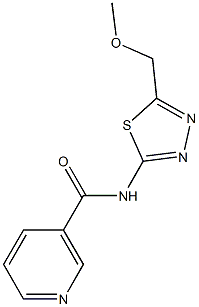 N-[5-(methoxymethyl)-1,3,4-thiadiazol-2-yl]nicotinamide Struktur