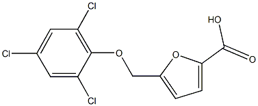 5-[(2,4,6-trichlorophenoxy)methyl]-2-furoic acid Struktur