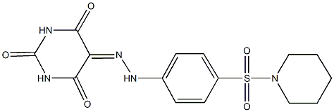 pyrimidine-2,4,5,6(1H,3H)-tetrone 5-{[4-(piperidin-1-ylsulfonyl)phenyl]hydrazone} Struktur