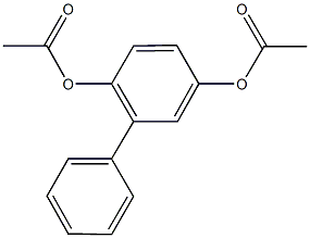 5-(acetyloxy)[1,1'-biphenyl]-2-yl acetate Struktur