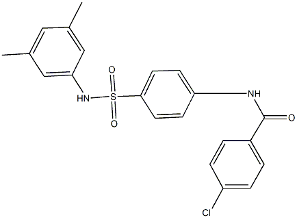 4-chloro-N-{4-[(3,5-dimethylanilino)sulfonyl]phenyl}benzamide Struktur