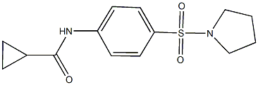 N-[4-(pyrrolidin-1-ylsulfonyl)phenyl]cyclopropanecarboxamide Struktur