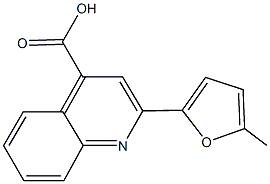 2-(5-methyl-2-furyl)-4-quinolinecarboxylic acid Struktur