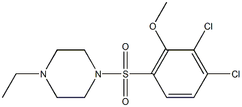 2,3-dichloro-6-[(4-ethyl-1-piperazinyl)sulfonyl]phenyl methyl ether Struktur