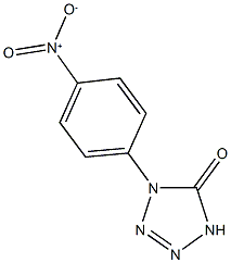 1-{4-nitrophenyl}-1,4-dihydro-5H-tetraazol-5-one Struktur