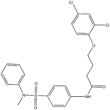 4-(2,4-dichlorophenoxy)-N-{4-[(methylanilino)sulfonyl]phenyl}butanamide Struktur