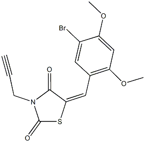 5-(5-bromo-2,4-dimethoxybenzylidene)-3-(2-propynyl)-1,3-thiazolidine-2,4-dione Struktur