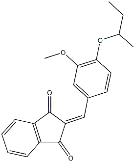 2-(4-sec-butoxy-3-methoxybenzylidene)-1H-indene-1,3(2H)-dione Struktur