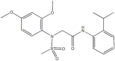 2-[2,4-dimethoxy(methylsulfonyl)anilino]-N-(2-isopropylphenyl)acetamide Struktur