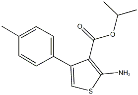 isopropyl 2-amino-4-(4-methylphenyl)-3-thiophenecarboxylate Struktur