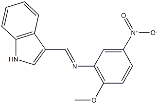 3-[({5-nitro-2-methoxyphenyl}imino)methyl]-1H-indole Struktur