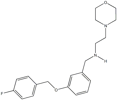 N-{3-[(4-fluorobenzyl)oxy]benzyl}-N-[2-(4-morpholinyl)ethyl]amine Struktur