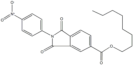 octyl 2-{4-nitrophenyl}-1,3-dioxo-5-isoindolinecarboxylate Struktur