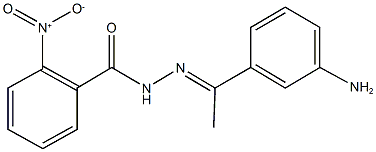 N'-[1-(3-aminophenyl)ethylidene]-2-nitrobenzohydrazide Struktur