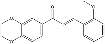 1-(2,3-dihydro-1,4-benzodioxin-6-yl)-3-(2-methoxyphenyl)-2-propen-1-one Struktur