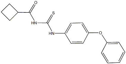 N-(cyclobutylcarbonyl)-N'-(4-phenoxyphenyl)thiourea Struktur