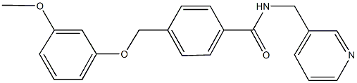 4-[(3-methoxyphenoxy)methyl]-N-(3-pyridinylmethyl)benzamide Struktur