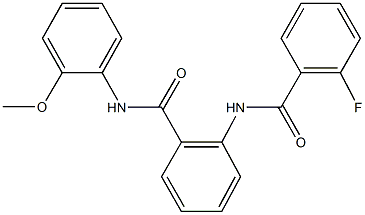 2-[(2-fluorobenzoyl)amino]-N-(2-methoxyphenyl)benzamide Struktur