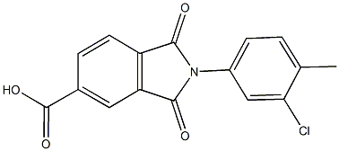 2-(3-chloro-4-methylphenyl)-1,3-dioxo-5-isoindolinecarboxylic acid Struktur