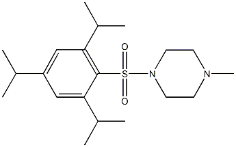 1-methyl-4-[(2,4,6-triisopropylphenyl)sulfonyl]piperazine Struktur