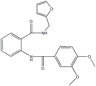 N-(2-{[(2-furylmethyl)amino]carbonyl}phenyl)-3,4-dimethoxybenzamide Struktur