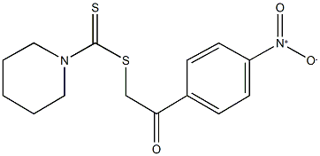 2-{4-nitrophenyl}-2-oxoethyl 1-piperidinecarbodithioate Struktur