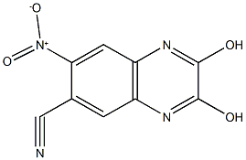 2,3-dihydroxy-7-nitro-6-quinoxalinecarbonitrile Struktur