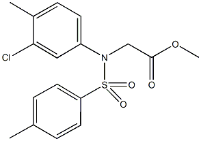 methyl {3-chloro-4-methyl[(4-methylphenyl)sulfonyl]anilino}acetate Struktur