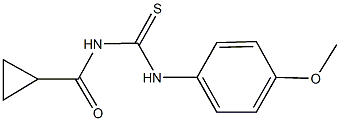 N-(cyclopropylcarbonyl)-N'-(4-methoxyphenyl)thiourea Struktur