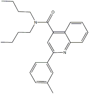 N,N-dibutyl-2-(3-methylphenyl)-4-quinolinecarboxamide Struktur