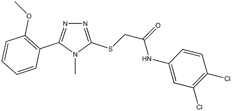 N-(3,4-dichlorophenyl)-2-{[5-(2-methoxyphenyl)-4-methyl-4H-1,2,4-triazol-3-yl]sulfanyl}acetamide Struktur