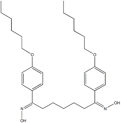 1,7-bis[4-(hexyloxy)phenyl]-1,7-heptanedione dioxime Struktur