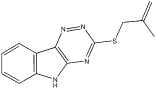 3-[(2-methyl-2-propenyl)sulfanyl]-5H-[1,2,4]triazino[5,6-b]indole Struktur