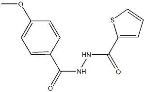 N'-(4-methoxybenzoyl)thiophene-2-carbohydrazide Struktur