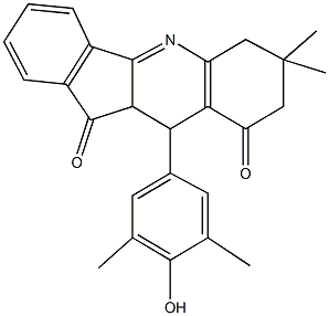 10-(4-hydroxy-3,5-dimethylphenyl)-7,7-dimethyl-7,8,10,10a-tetrahydro-6H-indeno[1,2-b]quinoline-9,11-dione Struktur