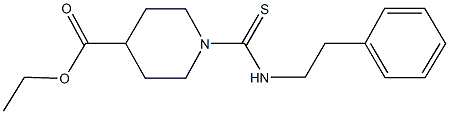 ethyl 1-{[(2-phenylethyl)amino]carbothioyl}-4-piperidinecarboxylate Struktur