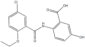 2-[(5-chloro-2-ethoxybenzoyl)amino]-5-hydroxybenzoic acid Struktur