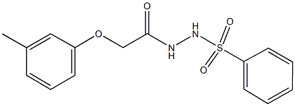 N'-[2-(3-methylphenoxy)acetyl]benzenesulfonohydrazide Struktur