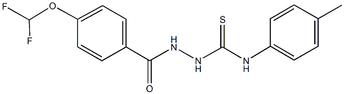 2-[4-(difluoromethoxy)benzoyl]-N-(4-methylphenyl)hydrazinecarbothioamide Struktur