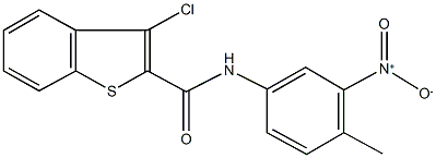 3-chloro-N-{3-nitro-4-methylphenyl}-1-benzothiophene-2-carboxamide Struktur