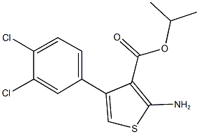 isopropyl 2-amino-4-(3,4-dichlorophenyl)-3-thiophenecarboxylate Struktur