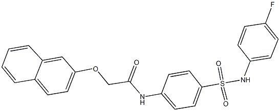 N-{4-[(4-fluoroanilino)sulfonyl]phenyl}-2-(2-naphthyloxy)acetamide Struktur