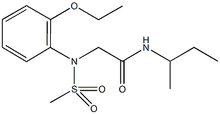 N-(sec-butyl)-2-[2-ethoxy(methylsulfonyl)anilino]acetamide Struktur