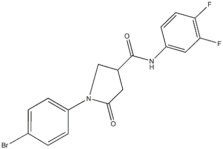 1-(4-bromophenyl)-N-(3,4-difluorophenyl)-5-oxo-3-pyrrolidinecarboxamide Struktur