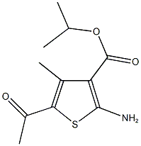 isopropyl 5-acetyl-2-amino-4-methylthiophene-3-carboxylate Struktur