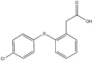 {2-[(4-chlorophenyl)sulfanyl]phenyl}acetic acid Struktur