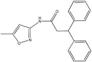 N-(5-methyl-3-isoxazolyl)-3,3-diphenylpropanamide Struktur