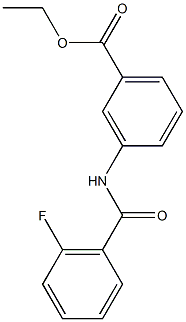 ethyl 3-[(2-fluorobenzoyl)amino]benzoate Struktur